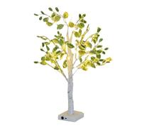 Flaroey 1pc 24LED Simulation Arbre Vacances Forme Arbre Diverses Activités Scène Décoration Arbre Blanc