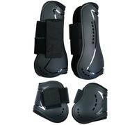 Flaroey 1Set de Bottes de Protection pour les Jambes de Cheval, Réglables, en Néoprène et en PU. Ces Bottes de Protection pour les Membres Fournissent un Soutien pour L'Entraînement et la Compétition.