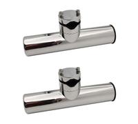 Flaroey 2 PC Support de Canne à Pêche pour Bateau Rail à Pince en Acier Inoxydable Pod de Canne Marine