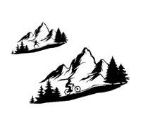 Flaroey 2 PCS Sculpture Metal Wall and Mountain View Art Wall 28x50cm en Noir pour la Décoration de, Bureau ou Chambre.