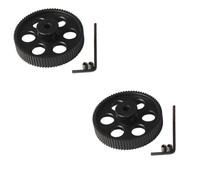 Flaroey 2 Pièces 80 Dents 2GT C Kit 2GT Poulie de Distribution Alésage 5mm 2MGT Courroie Synchrone Largeur 9/10mm 80T pour 2.4 Noir