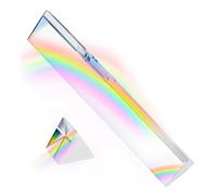 Flaroey 2 Pièces Triangulaire Transparent, Prismes Optiques de 6 et 1 Po de Longueur pour L'Enseignement Physique Du et Du Photographie Photographique