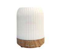 Flaroey 250ML Machine D'Aromathérapie LED Lumière Humidificateur USB Silencieux Diffuseur D' Essentielle Lampe de Nuit Brumisateur d'air Humidificateur Grain de Bois