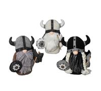 Flaroey 3 Pièces Halloween Viking Guerrier GNOME Poupée Automne Ferme GNOME en Peluche Décor Intérieur Mignon Style Scandinave Gnomes
