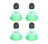 Flaroey 4 Balles de Badminton Lumineuses à LED en Mousse de Plastique pour Le Sport, Ensemble de Volants de Badminton, Vert