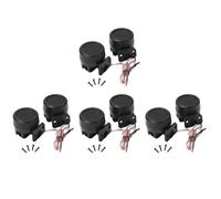 Flaroey 4 paires de haut-parleurs audio automobiles universels 91 dB 12 V 500 W super puissance son audio fort dôme noir haut-parleur tweeters de voiture