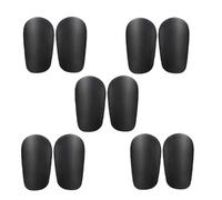 Flaroey 5 Pièces Protège-Tibias de Football Absorbant Les Chocs, Mini Protège-Tibias Noirs pour L'Entraînement de Football