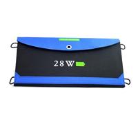 Flaroey 5V 28W Chargeur de Panneau Solaire Pliable Sortie USB Charge Solaire Téléphones Mobiles Batterie Externe Panneau Solaire Étanche