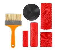 Flaroey 6 Outils de Veinage Du Bois, Peinture de Grain de Bois en Caoutchouc Souple, Texture de Bois Synthétique à Faire Soi-Même pour Mur, Sol, Meubles, Art