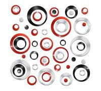 Flaroey 72 Pièces Autocollants Muraux Acrylique Cercle Miroir Amovible Points Ronds Miroir Décoration Murale Stickers Muraux Peintures Murales pour Salon