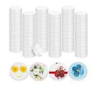 Flaroey 72 Pièces Cercles de Mousse de 3 Pouces Disques Ronds en Polystyrène de 1 Pouce D'Épaisseur Cylindres de Mousse Blancs Blocs de Mousse pour L'Artisanat Modélisation Bricolage