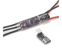 Flaroey AM32 32-Bit ESC 2-4S 40A Contrôleur de Vitesse pour Moteur sans Balais avec Support PWM/DSHOT/Sine pour Voiture RC, Véhicule Tout-Terrain, Drone