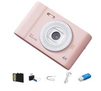 Flaroey Appareil Photo Numérique 4K Photographie HD Voyage Selfie Camara 2,4 Pouces Selfie Mini Retro Cam Rose