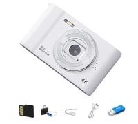 Flaroey Appareil Photo Numérique 4K Photographie HD Voyage Selfie Camara 2,4 Pouces Selfie Mini Retro Cam Blanc