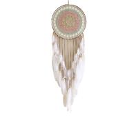 Flaroey Attrape-rêves rond tissé avec pompon pour chambre à coucher, décoration à suspendre, joli pendentif pour décoration d'intérieur, attrape-rêves B
