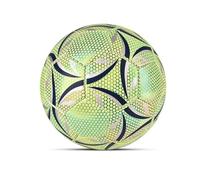 Flaroey Ballon de Football Réfléchissant Brillant Extérieur Ballon de Football Officiel No.5 Ball PU Match Training Football Futbol Topu pour Adultes