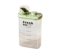 Flaroey Boîte de conservation transparente pour céréales de cuisine avec poignée, 2800 ml, anti-humidité, anti-insectes, vert