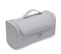 Flaroey Boîte de rangement portable avec crochet caché pour sèche-cheveux, sac à outils de coiffure antidérapant, sac de rangement étanche de grande capacité, gris