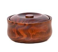 Flaroey Bols en bois faits à la main pour la décoration de la maison, rangement en grain de bois massif pour soupe B