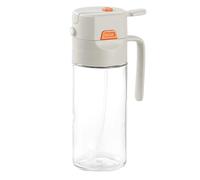 Flaroey Bouteille D' pour la Cuisine - Pulvérisateur et Verseur D' d'olive en Verre, Idéal pour Les Grillades, la Pâtisserie et la Vinaigrette, Blanc