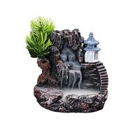 Flaroey Brûleur D'Encens Montagnes Rivière Cascade Parfum Cheminée Reflux Fumée Encensoir Support Décoration pour 1 Pièce A