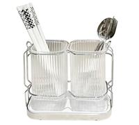 Flaroey C- Porte-brosse à dents pour salle de bain, 2 tasses, support mural pour brosse à dents, séparation sèche et humide, plastique amovible, fabrication soignée