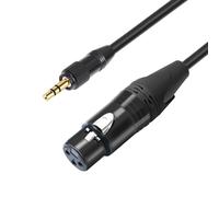 Flaroey Câble Audio XLR vers 3,5 mm Microphone Cordon Audio Analogique Équilibré avec Verrouillage pour Amplificateur de Haut-Parleur de Téléphone D'Ordinateur 200 cm