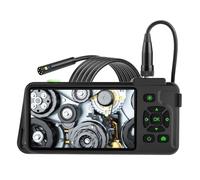 Flaroey Caméra D'Inspection de 4,5 Pouces avec Lumière 1080P HD Endoscope Caméra IP67 Étanche Serpent Caméra D'Égout 7,9 mm Double Objectif 15 M