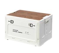 Flaroey Camping en Plein Air Pliant Table Touristique Boîte de Rangement de Voiture Boîte de Rangement de Voyage en Plein Air Équipement de Camping Blanc, S