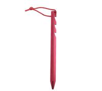 Flaroey Clous de sol triangulaires multi-dents en alliage d'aluminium rouge pour tente extérieure 18 cm