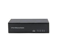 Flaroey Commutateur réseau Gigabit 5 ports, 1000 Mbit/s - Petit commutateur réseau répartiteur Ethernet pour bureau et montage mural, Plug and Play