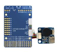 Flaroey Contrôleur de Vol H743-WING V3 3-8S avec OSD Intégré, Baromètre et Double Entrée Caméra pour Multirotors RC, Avions et Drones à Voilure Fixe.