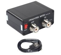 Flaroey CQV-SWR120 Compteur D'Ondes Stationnaires 240 X 240 Écran Couleur HD 120 W FM-AM-SSB 1,8 MHz à 54 MHz Fonction D'Alarme à Ondes Stationnaires Élevées Installation Facile