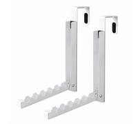 Flaroey Crochets de Porte Pliables sur Porte, Crochets pour Suspendre des Vêtements avec 6 Bosquets, Paquet de 2