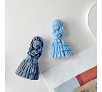 Flaroey D Fille Bougie Moule en Silicone Mignon Petite Princesse Poupée Plâtre Résine Savon Bougie Faisant Kit Décor de Mariage Cadeau Fait Main