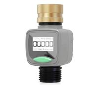 Flaroey Débitmètre D'Eau avec Entrée en Laiton GPM pour L'Arrosage par Tuyau D'Arrosage, Mesure Gallon/Litre, Mesure la Consommation D'Eau et le Débit