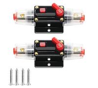 Flaroey Disjoncteur Audio 150 A avec Réinitialisation Manuelle 12-24 V, 4-12 AWG Disjoncteur 150 AMP Fusible pour Audio de Voiture