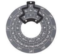 Flaroey Disque de musique pour guitare Cercle des Quinquièmes, Cercle des Quintes Roue Outil Mélodie Roue d'Accord Sans Base Gris