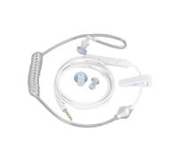 Flaroey Écouteur 3,5 mm Anti-Rayonnement pour Téléphone Portable avec Micro-à Tuyau d'air pour Téléphone Blanc