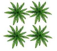 Flaroey Ensemble de 4 Pièces de Fougère de Boston Artificielle Résistante Aux UV, Plantes Réalistes pour la Décoration Extérieure