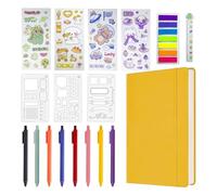 Flaroey Ensemble de carnets à couverture rigide, planificateur, papeterie quotidienne + calendrier, éléments de contact pour adolescentes, 120 g/m², 160 pages, facile à installer G