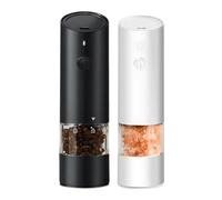 Flaroey Ensemble de moulins à sel et poivre électriques rechargeables par USB, moulin automatique à sel et poivre avec grossier réglable, facile à installer