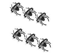 Flaroey Ensemble de Ronds de Halloween Araignée Halloween Terreur Noire Fermoir de en Alliage Métallique Araignée Diamant