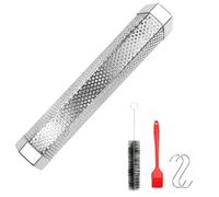 Flaroey Ensemble de Tubes de Fumage à Granulés de 12 Po Générateur de Tubes de Fumée de 5 Heures pour Gril à Fumer à Chaud et à Froid Fabriqué en Acier Inoxydable Robuste Facile à Utiliser