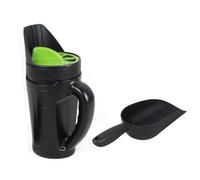 Flaroey Épandeur de Graines Portatif, Épandeur Manuel pour Pelouse et Jardin pour Graines de Gazon, Sel, Glace, Terre, Nourriture, Agitateur de Graines Réglable