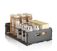 Flaroey Étagère de Rangement de Cuisine Coulissante - Étagère D'Évier de Cuisine, Tiroir Coulissant, Organisateur pour Bouteilles D'Assaisonnement, Collations et Plus Encore A