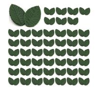 Flaroey Feuilles de Fleurs Artificielles pour Décoration de Mariage, Guirlande de Feuilles de Roses, Artisanat Décoratif Facile à Utiliser, Vert Foncé