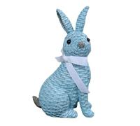 Flaroey Figurine de Lapin de Simulation, Art du Festival, Décoration de Table de Pâques, Facile à Utiliser, Bleu-A