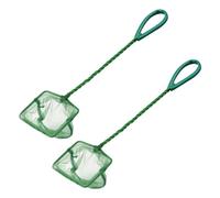 Flaroey Filet de pêche portable à long manche carré pour aquarium, filet de pêche, outil de nettoyage d'objets flottants