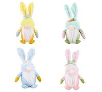 Flaroey GNOME de Pâques en Peluche Décor Pâques Lapin Mignon Fait à la Main Jour de Pâques Décoration de Table à